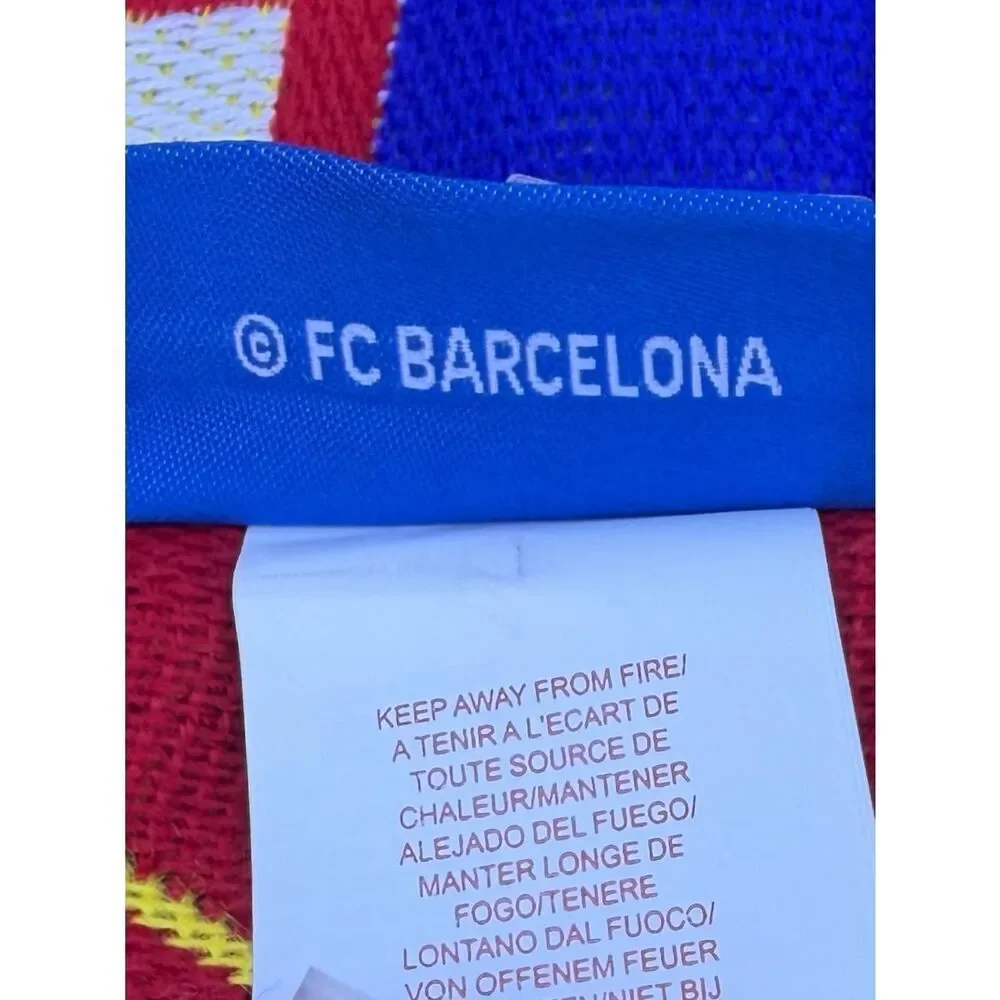FC Barcelona Knit Scarf/Banner Official Barca Soccer/Football Team New Logo